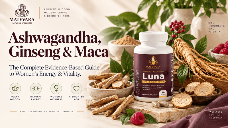 Ashwagandha, Asian Ginseng, Maca & B-Complex Vitamins: The Complete Evidence-Based Guide to Women's Energy & Vitality