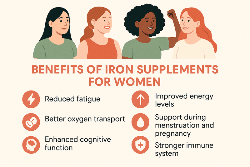 Benefits of Iron Supplements for Women - Matevara