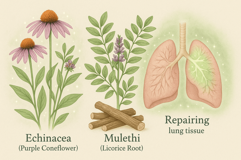 Can Echinacea and Mulethi Help Repair Lung Tissue? Here’s What Studies Say - Matevara