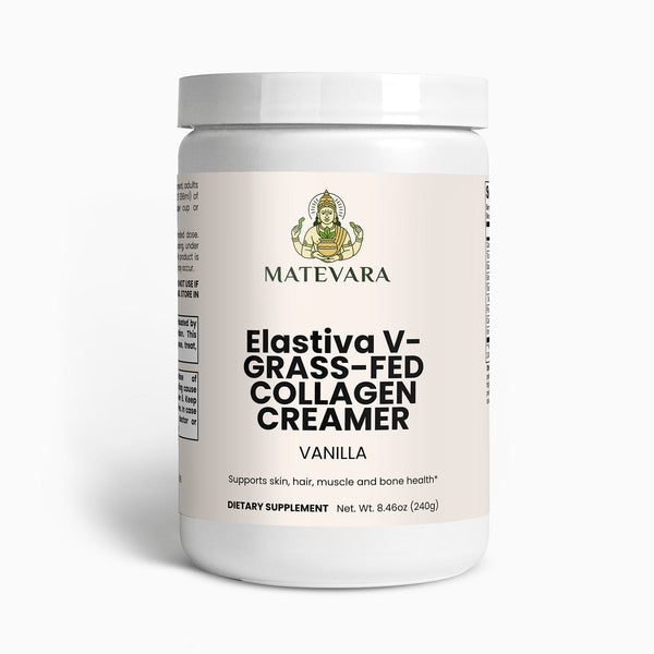 Elastiva V Grass-Fed Collagen Creamer, Vanilla Flavor |Dietary Supplement Powder