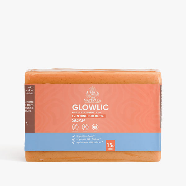 Glowlic Kojic Acid & Turmeric Soap | Brightening & Even Tone Support |3.5 oz
