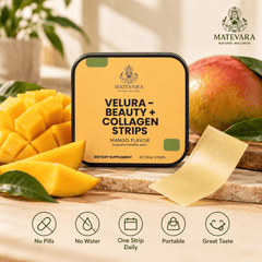 VELURA Collagen Strips |Dissolvable Oral Strips | 30 Count (Mango) - Matevara