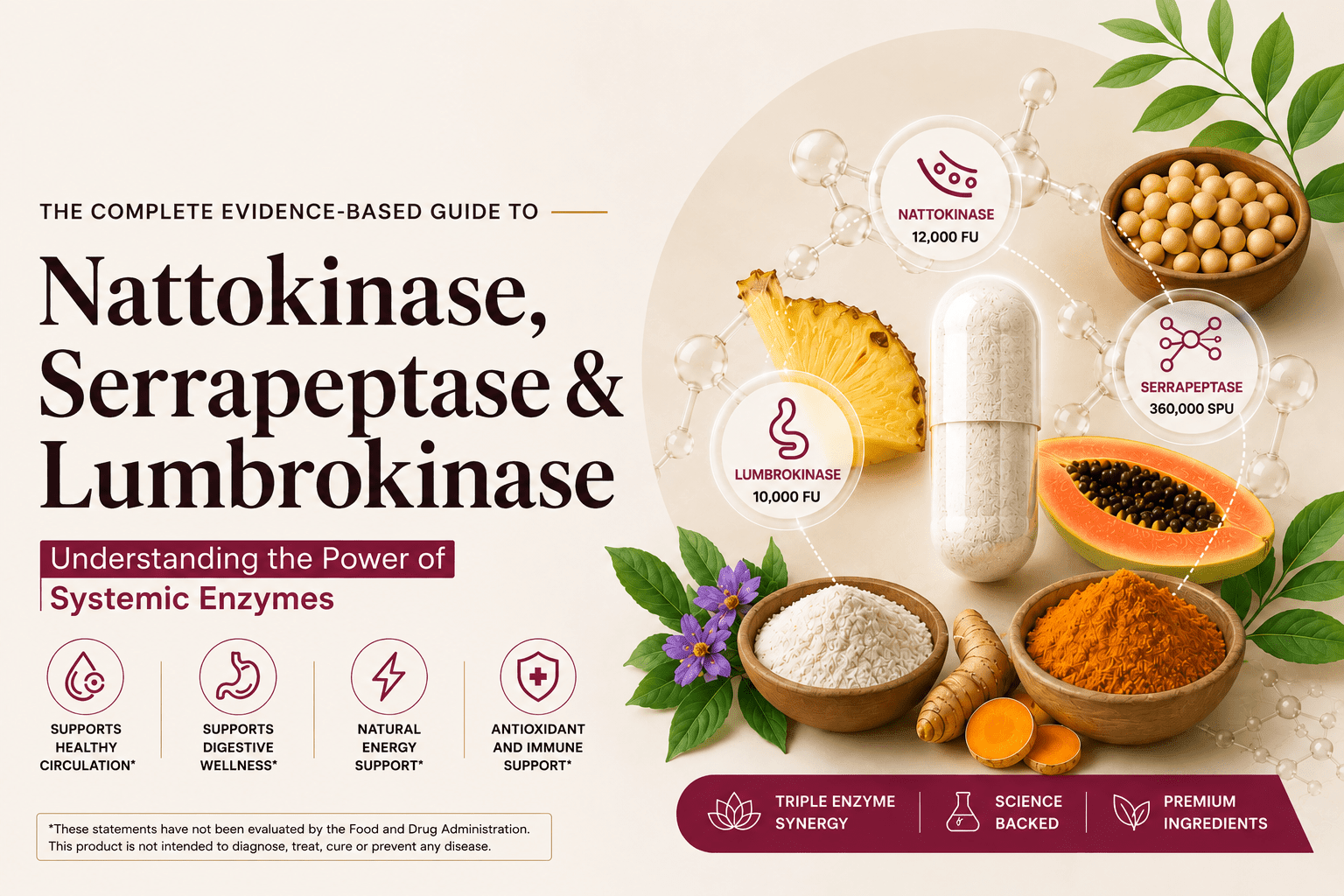 Nattokinase, Serrapeptase & Lumbrokinase: The Complete Evidence-Based Guide to Systemic Enzymes - Matevara