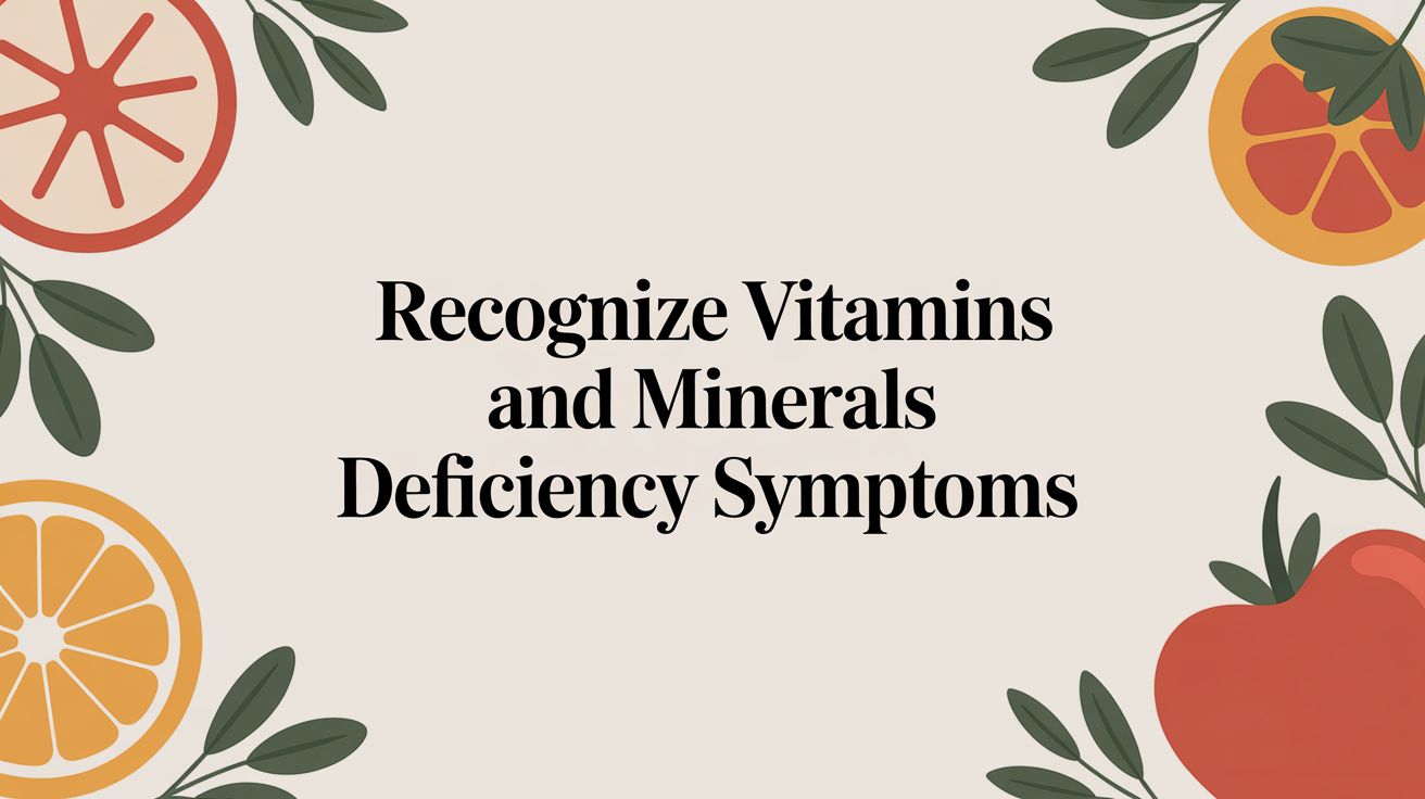 Recognize Vitamins and Minerals Deficiency Symptoms - Matevara