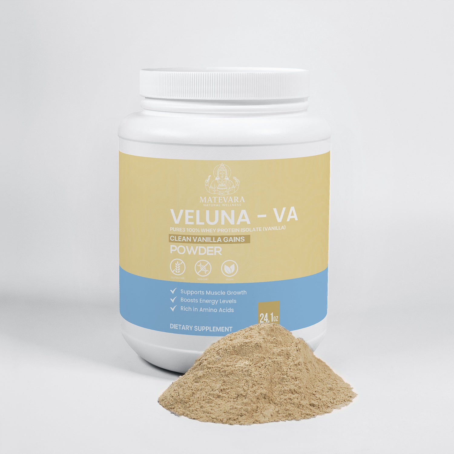 Veluna - VA - Pure3 100% Whey Protein Isolate Powder (Vanilla)
