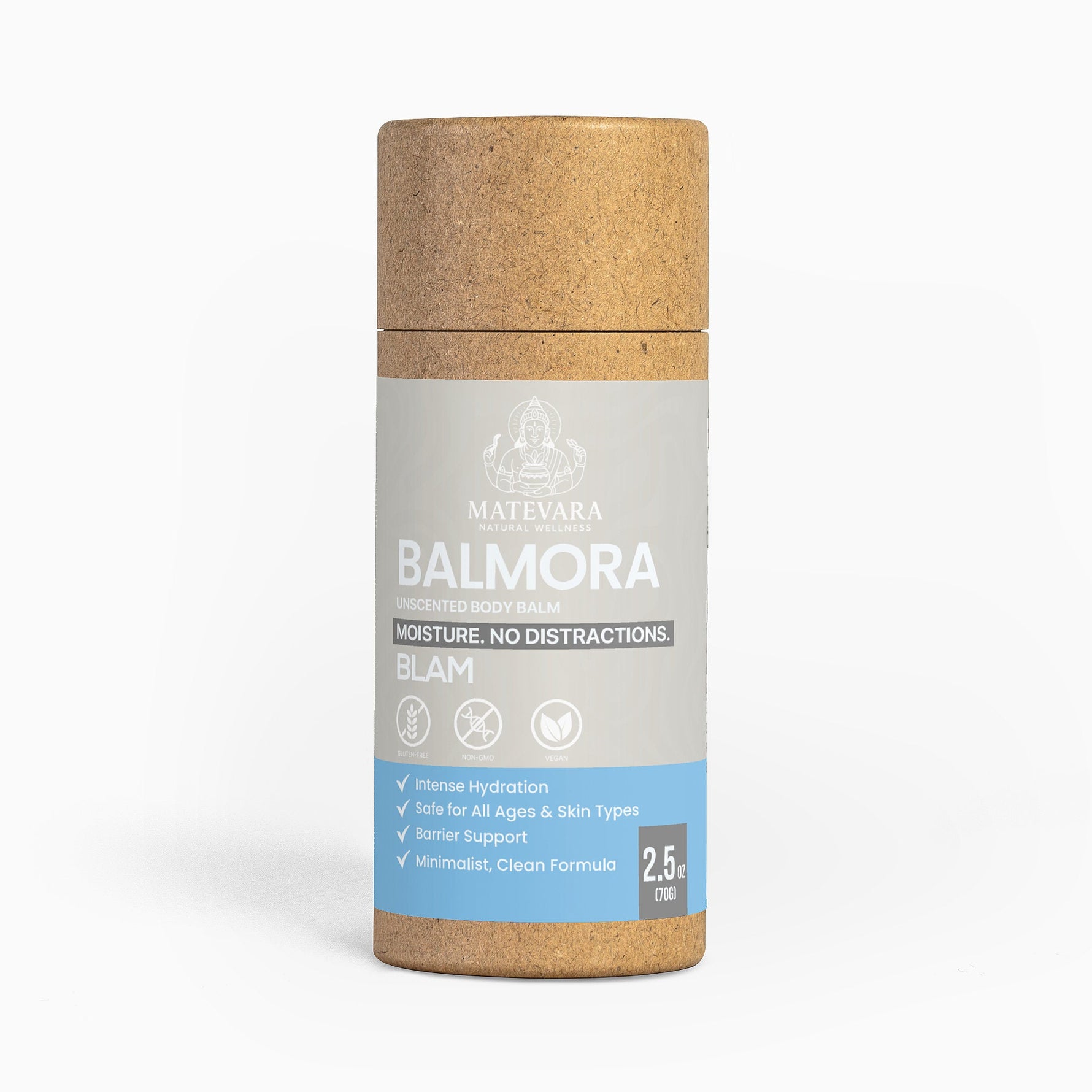 Balmora Unscented Body Balm Stick | Deep Moisturizing Balm with Shea & Cocoa Butter | Eco-Friendly | 2.5 oz