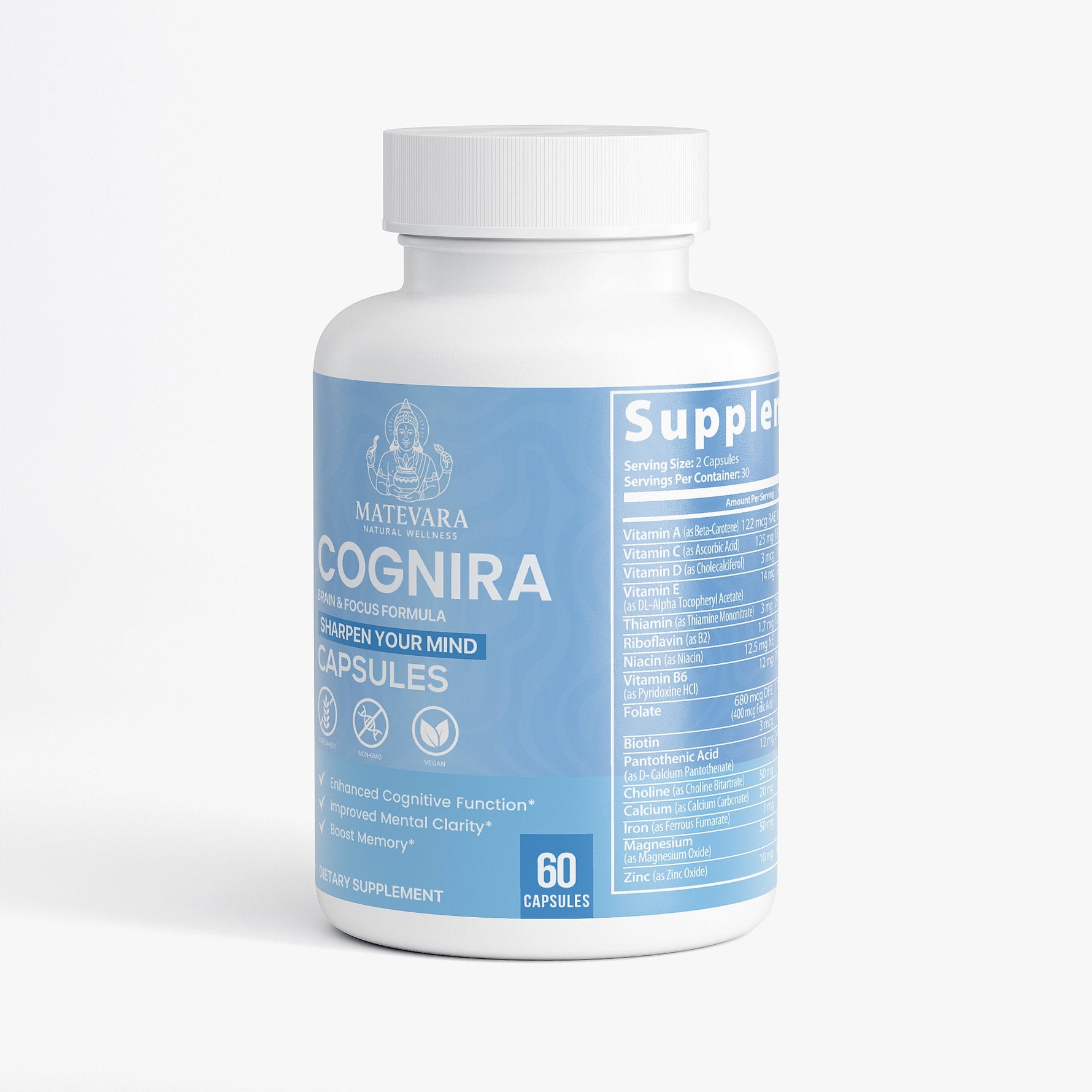 Cognira Daily Dietary Support | Cognitive Support | 60 Vegan Capsules