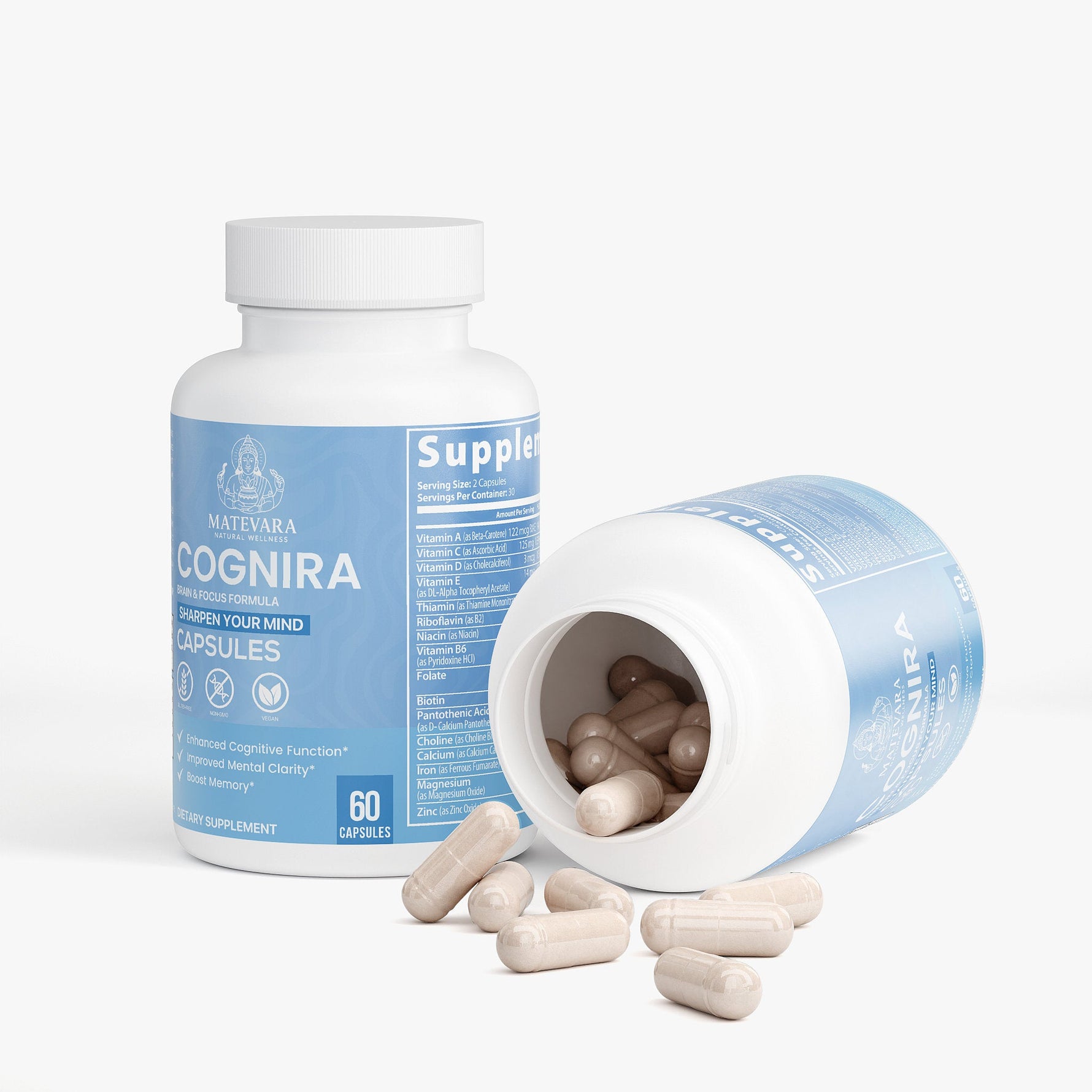 Cognira Daily Dietary Support | Cognitive Support | 60 Vegan Capsules