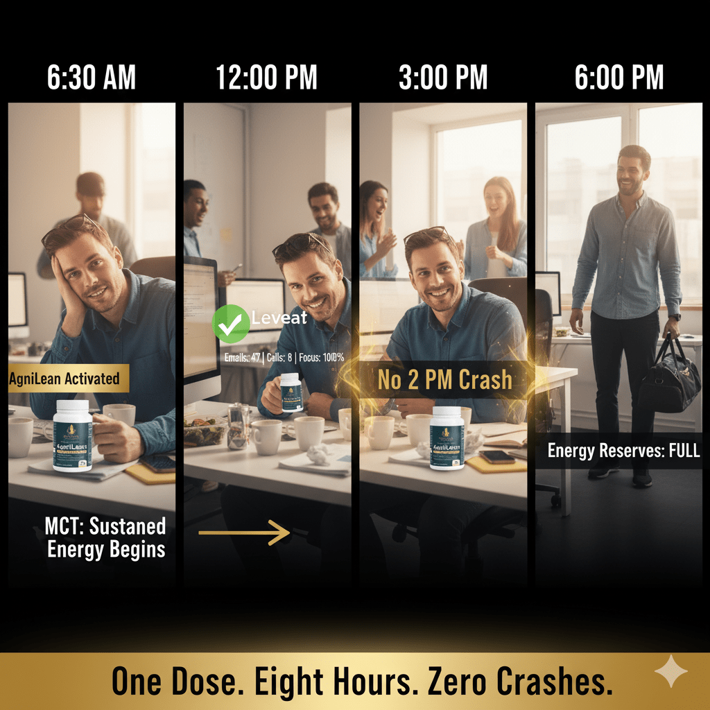 AgniLean Metabolism Support Capsules | MCT Oil & L-Carnitine | 90 Vegetarian Capsules | USA Made*