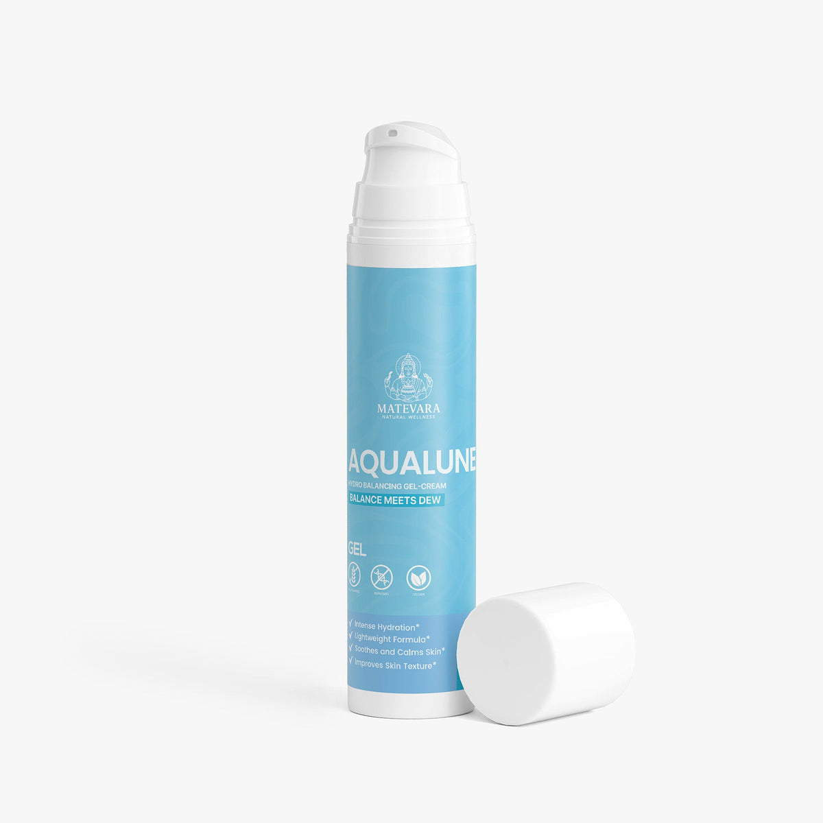 Aqualune Hydro Balancing Gel - Cream | Lightweight Hydrator with Green Tea & Allantoin | 1.7 fl oz / 50ml - Matevara