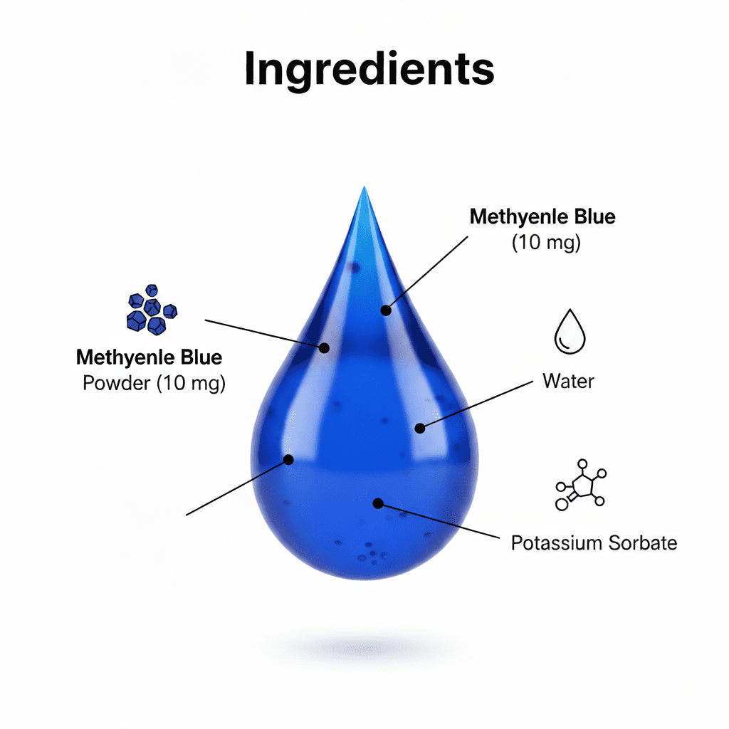 AquaMira Methylene Blue Drops | 10mg Cellular Energy & Focus Support | Liquid Dietary Supplement | 2 fl oz (60ml) - Matevara