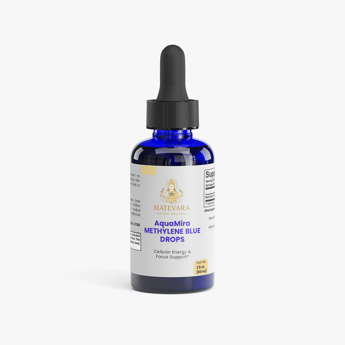 AquaMira Methylene Blue Drops | 10mg Cellular Energy & Focus Support | Liquid Dietary Supplement | 2 fl oz (60ml) - Matevara