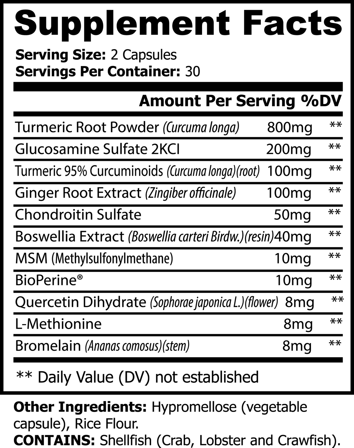 Arthrex Platinum Turmeric | Joint & Mobility Support Capsules with Glucosamine, Boswellia & BioPerine® | 60 Count - Matevara