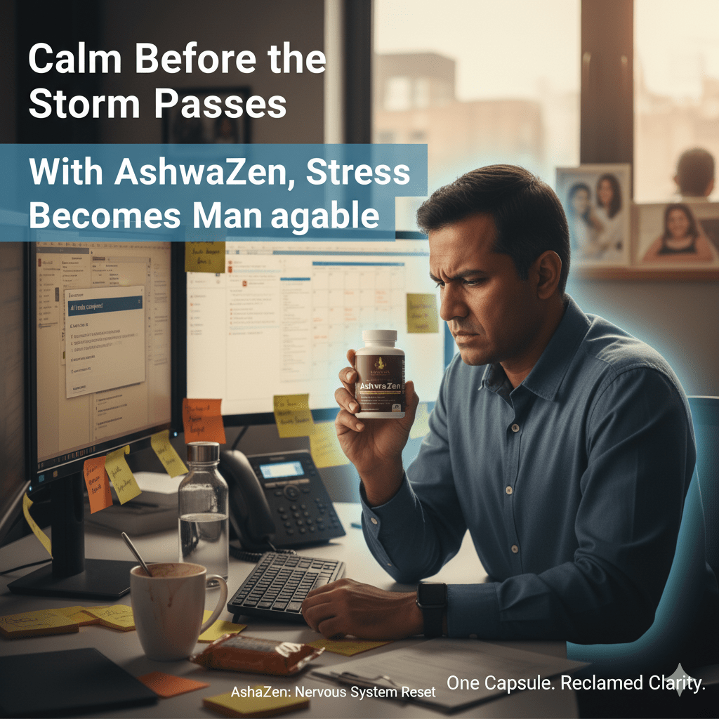 AshwaZen Organic Ashwagandha Capsules | Adaptogen for Stress Support with Black Pepper | 60 Count - Matevara