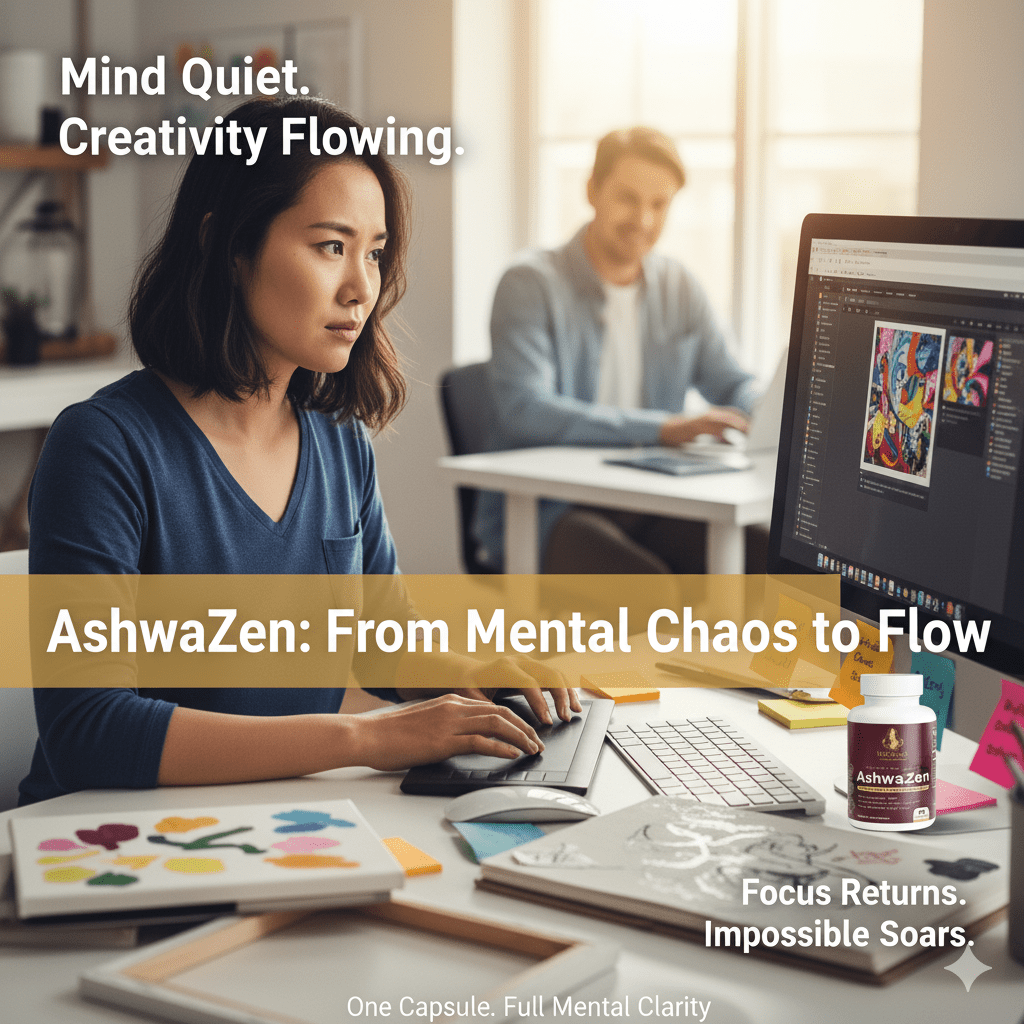 AshwaZen Organic Ashwagandha Capsules | Adaptogen for Stress Support with Black Pepper | 60 Count - Matevara