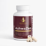 AshwaZen Organic Ashwagandha Capsules | Adaptogen for Stress Support with Black Pepper | 60 Count - Matevara