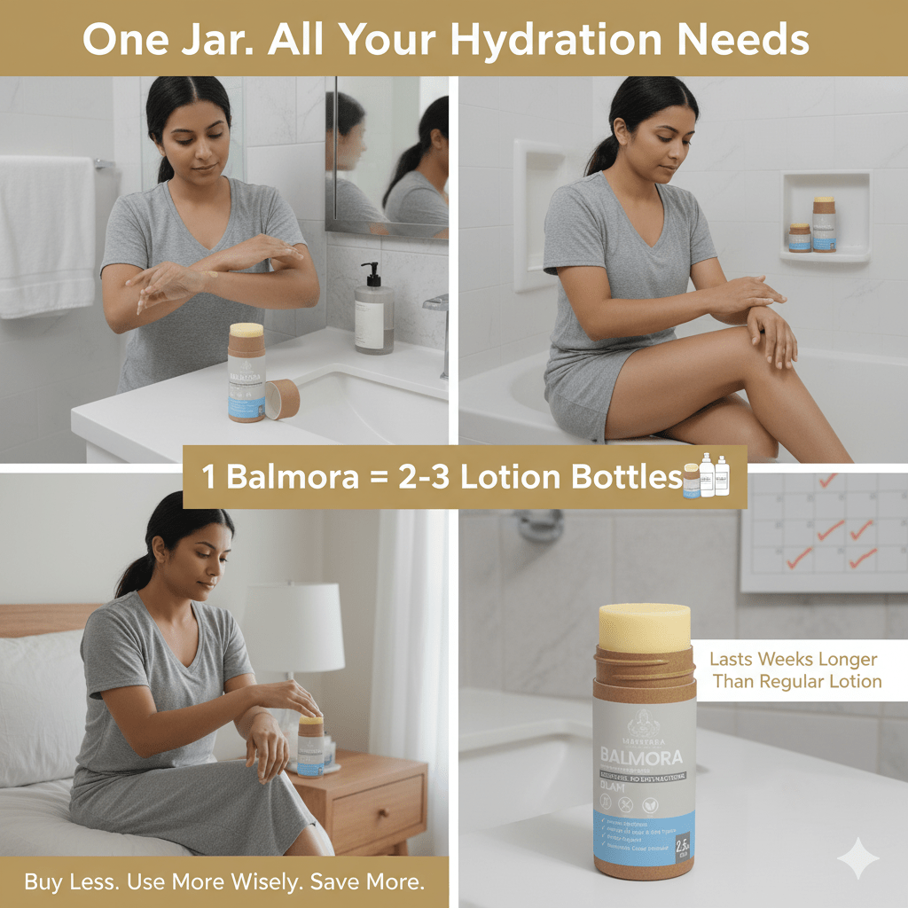 Balmora Unscented Body Balm Stick | Deep Moisturizing Balm with Shea & Cocoa Butter | Eco-Friendly | 2.5 oz