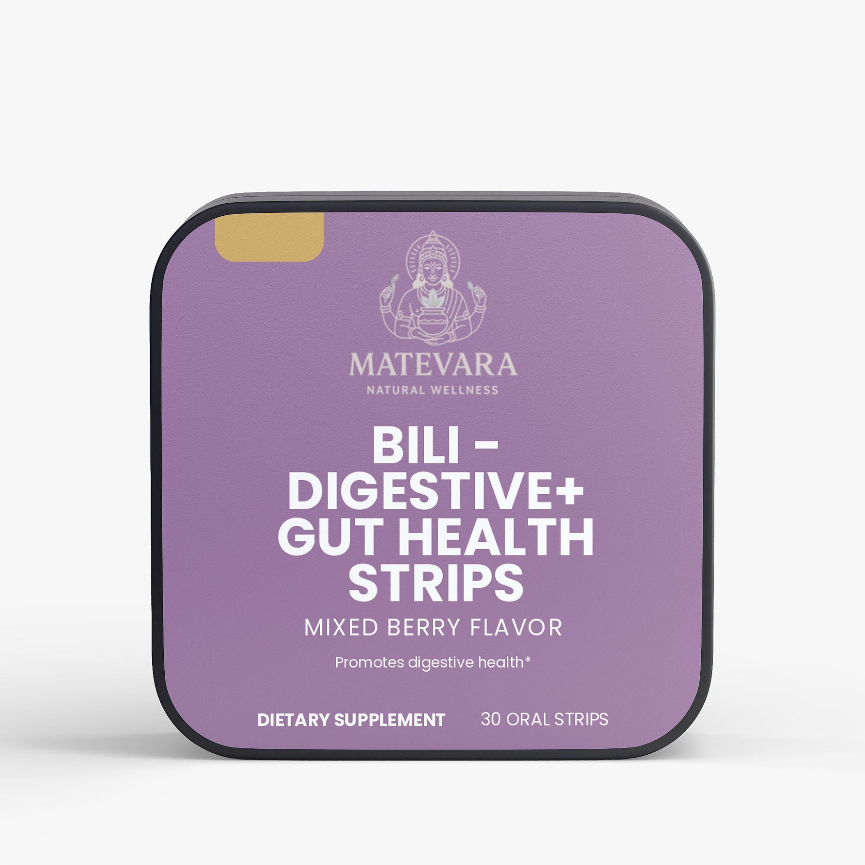 BILI Probiotic + Gut Health Strips | 10 Billion CFU & Digestive Enzymes | Mixed Berry Oral Strips | 30 Count - Matevara