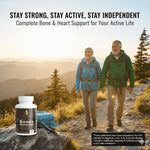 Bonex Bone & Cardiovascular-Wellness | D3 K2 MK - 7 & Calcium Capsules with BioPerine® for Absorption | 60 Count - Matevara