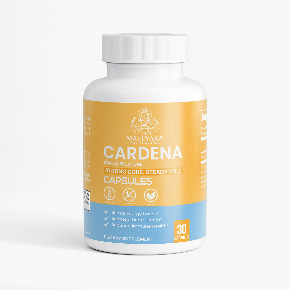 Cardena CoQ10 Ubiquinone Capsules | Energy Production & Cellular Health Support | 30 Count - Matevara