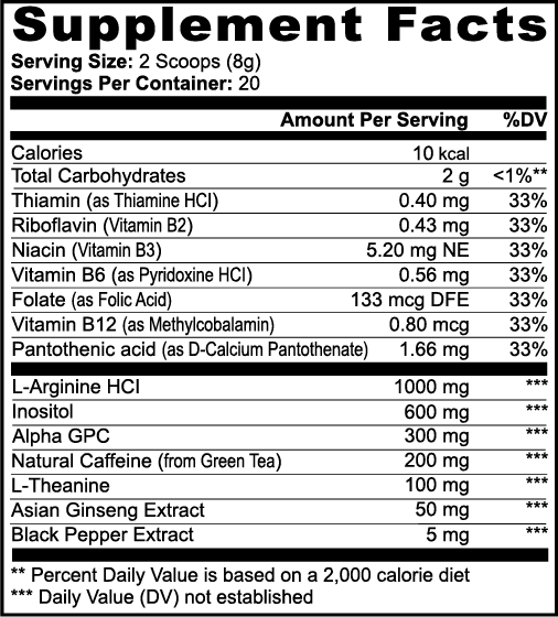 Clarityx SG - Focus Powder (Sour Grape) - Matevara