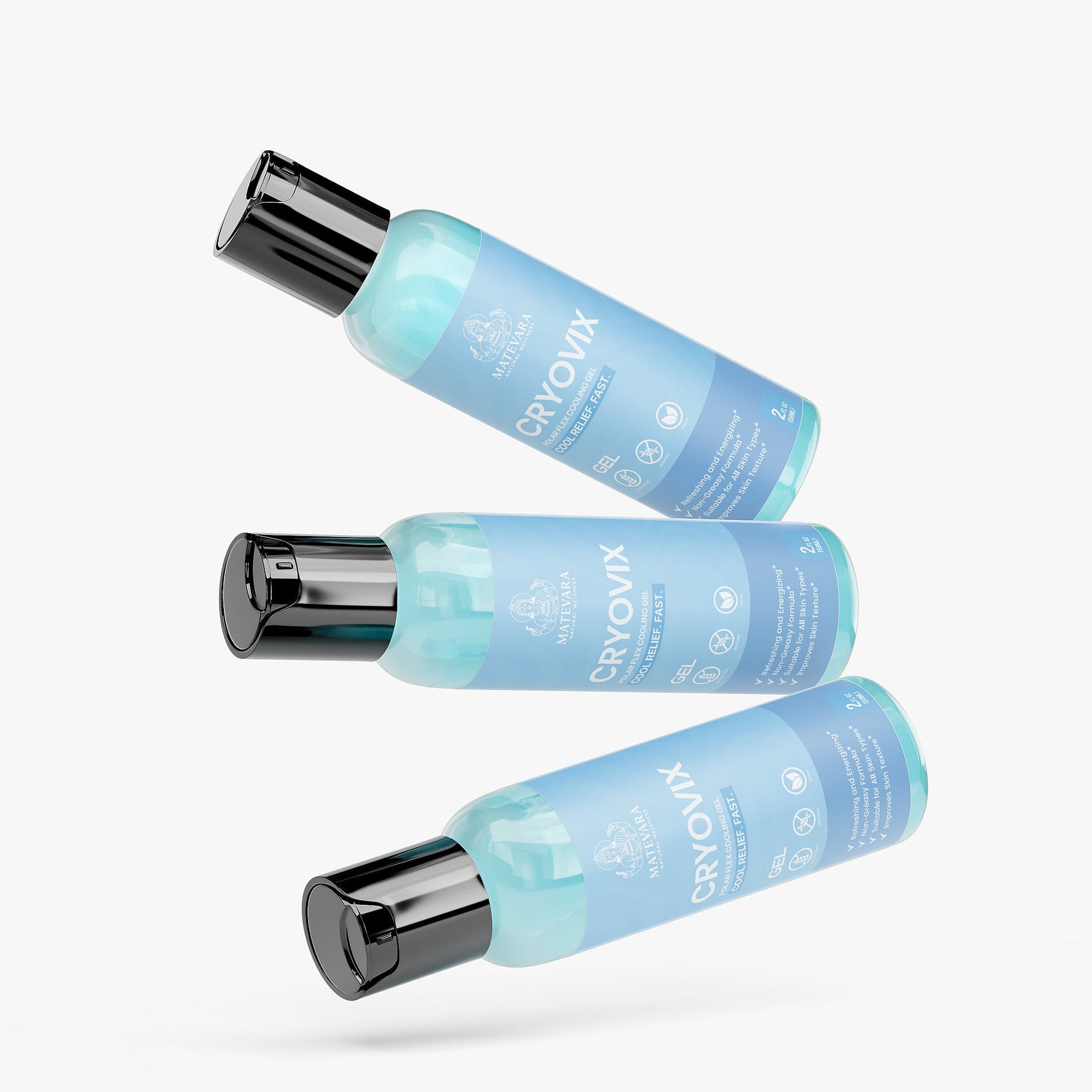 Cryovix Polar Flex Cooling Gel | Post - Workout Muscle Massage with Menthol, Arnica & Aloe Vera | 2 oz - Matevara