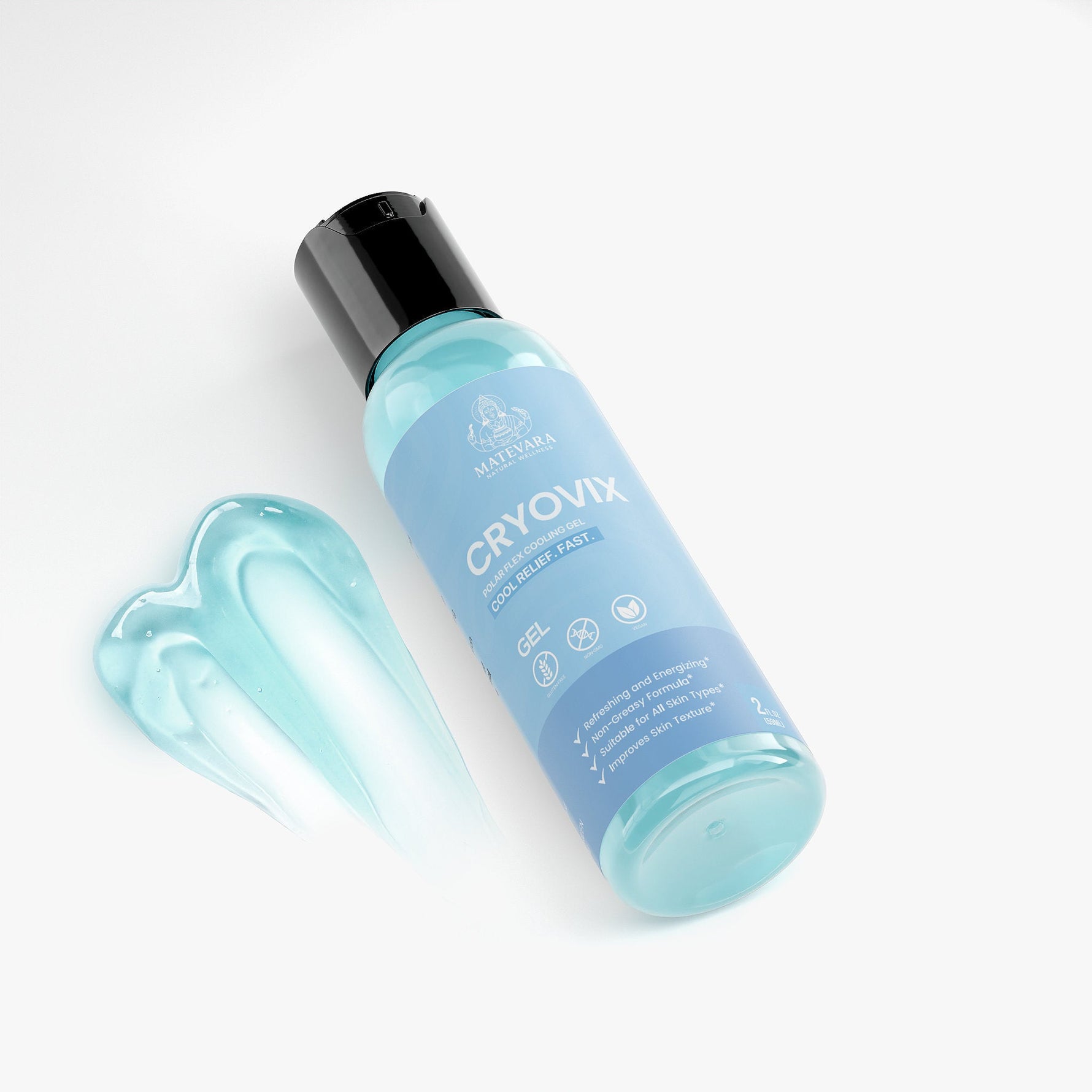 Cryovix Polar Flex Cooling Gel | Post - Workout Muscle Massage with Menthol, Arnica & Aloe Vera | 2 oz - Matevara