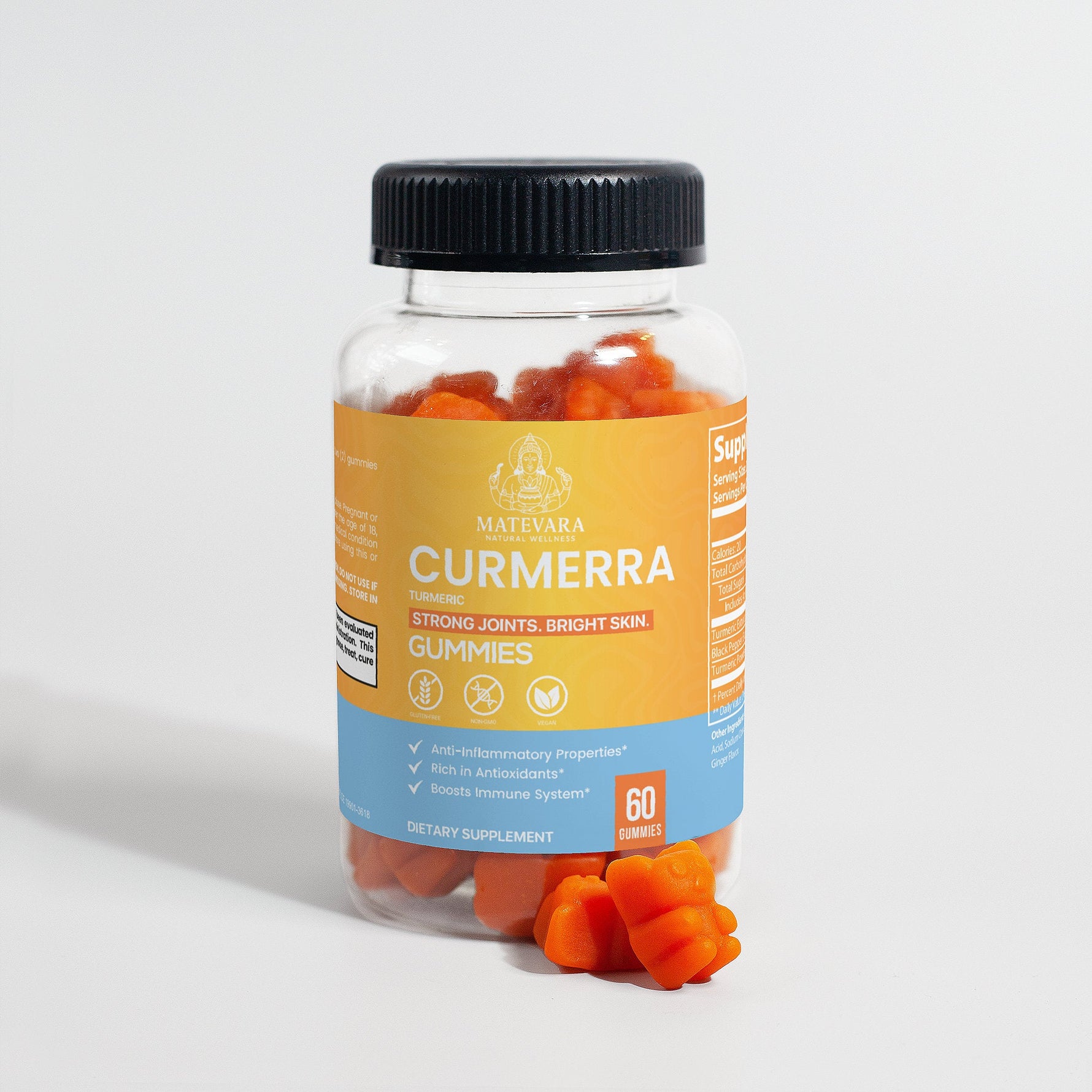 Curmerra Turmeric Gummies | Curcumin Supplement for Joint Comfort and Mobility | 60 Count