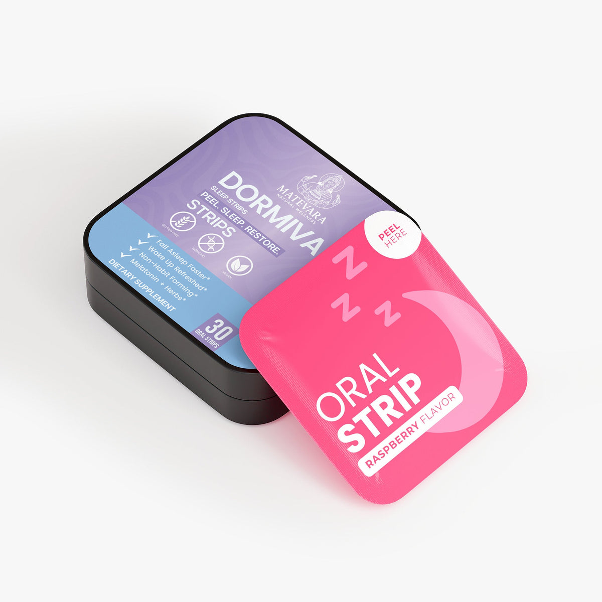 Dormiva Sleep Strips | Melatonin & Botanical Blend for Calming Support and Healthy Rest Cycles | Raspberry Oral Strips | 30 Count*