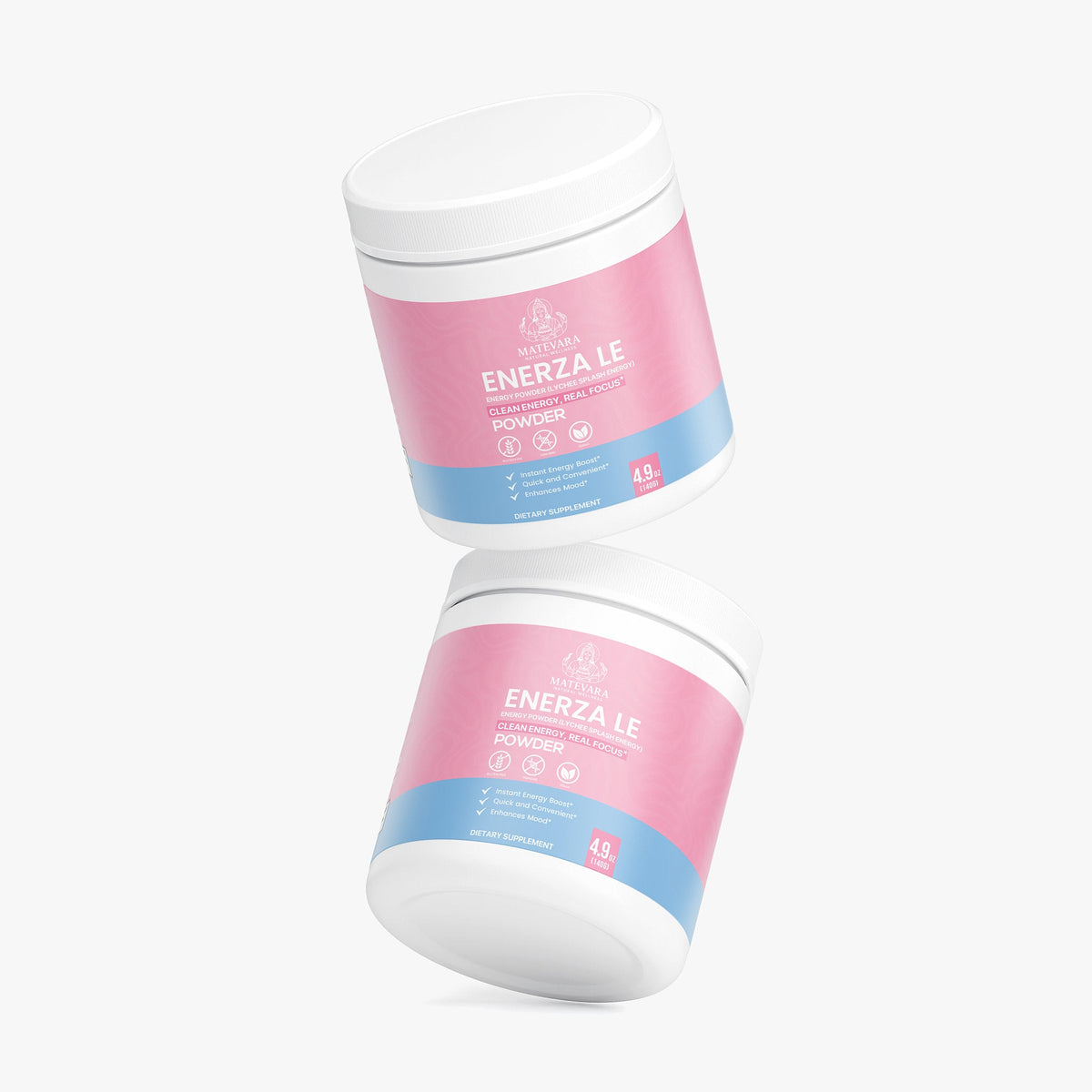Enerza LE Energy Powder (Lychee Splash) | Sustained Focus with Caffeine, L - Theanine & Electrolytes | Sugar - Free | 140g - Matevara