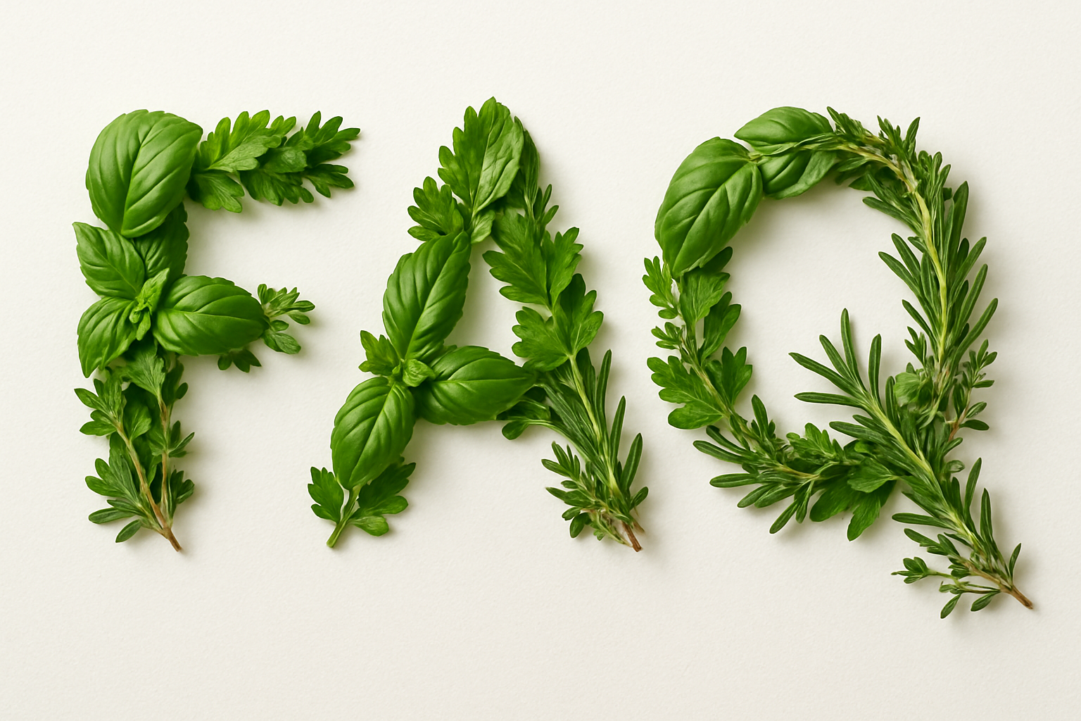 "FAQ" written with Herbs