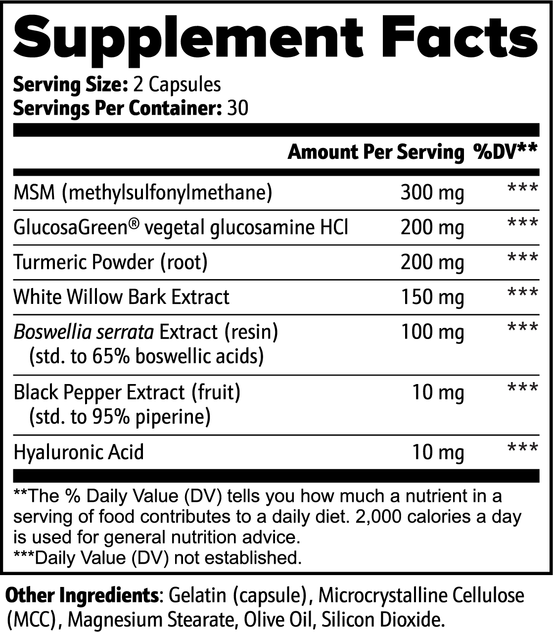 Flexera Joint Support | MSM, Glucosamine & Turmeric | Joint Flexibility & Comfort Supplement | 60 Vegan Capsules - Matevara