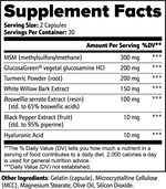 Flexera Joint Support | MSM, Glucosamine & Turmeric | Joint Flexibility & Comfort Supplement | 60 Vegan Capsules - Matevara