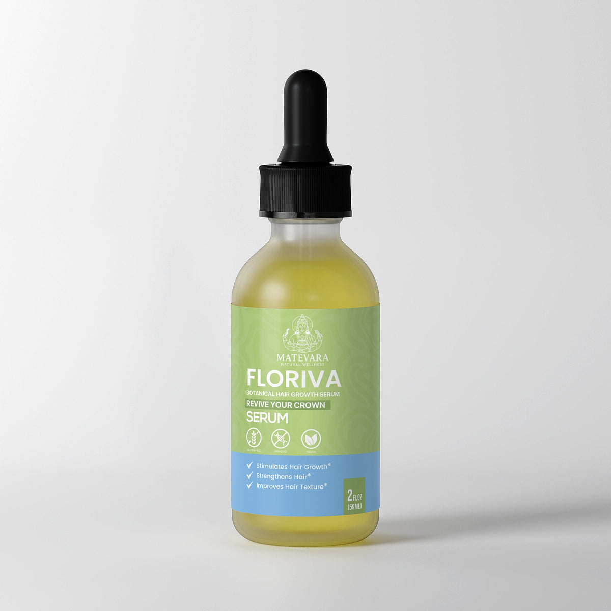 Floresta Floriva Botanical Hair Serum | Rosemary & Ginger Extract | Scalp Nourishing Formula | 2 fl oz - Matevara