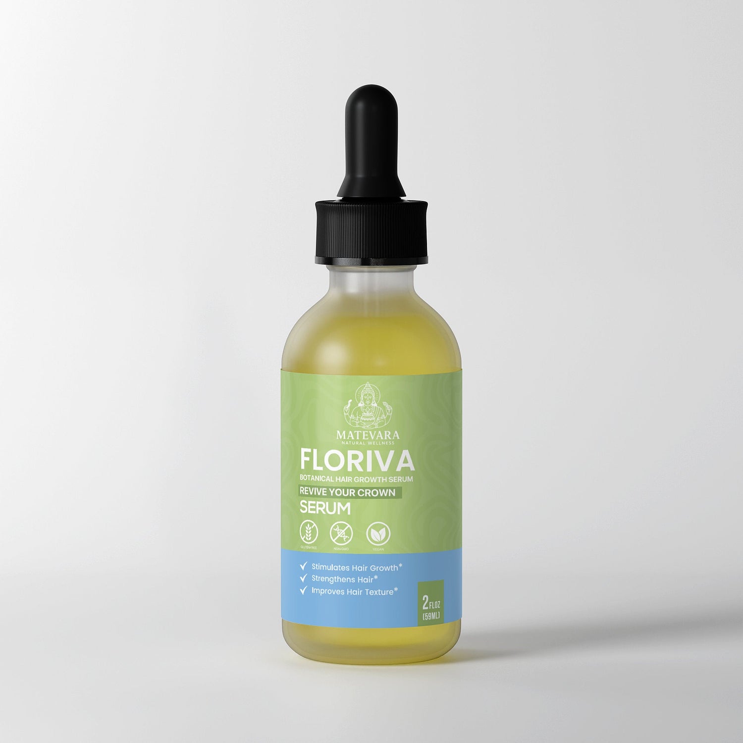 Floresta Floriva Botanical Hair Serum | Rosemary & Ginger Extract | Scalp Nourishing Formula | 2 fl oz - Matevara