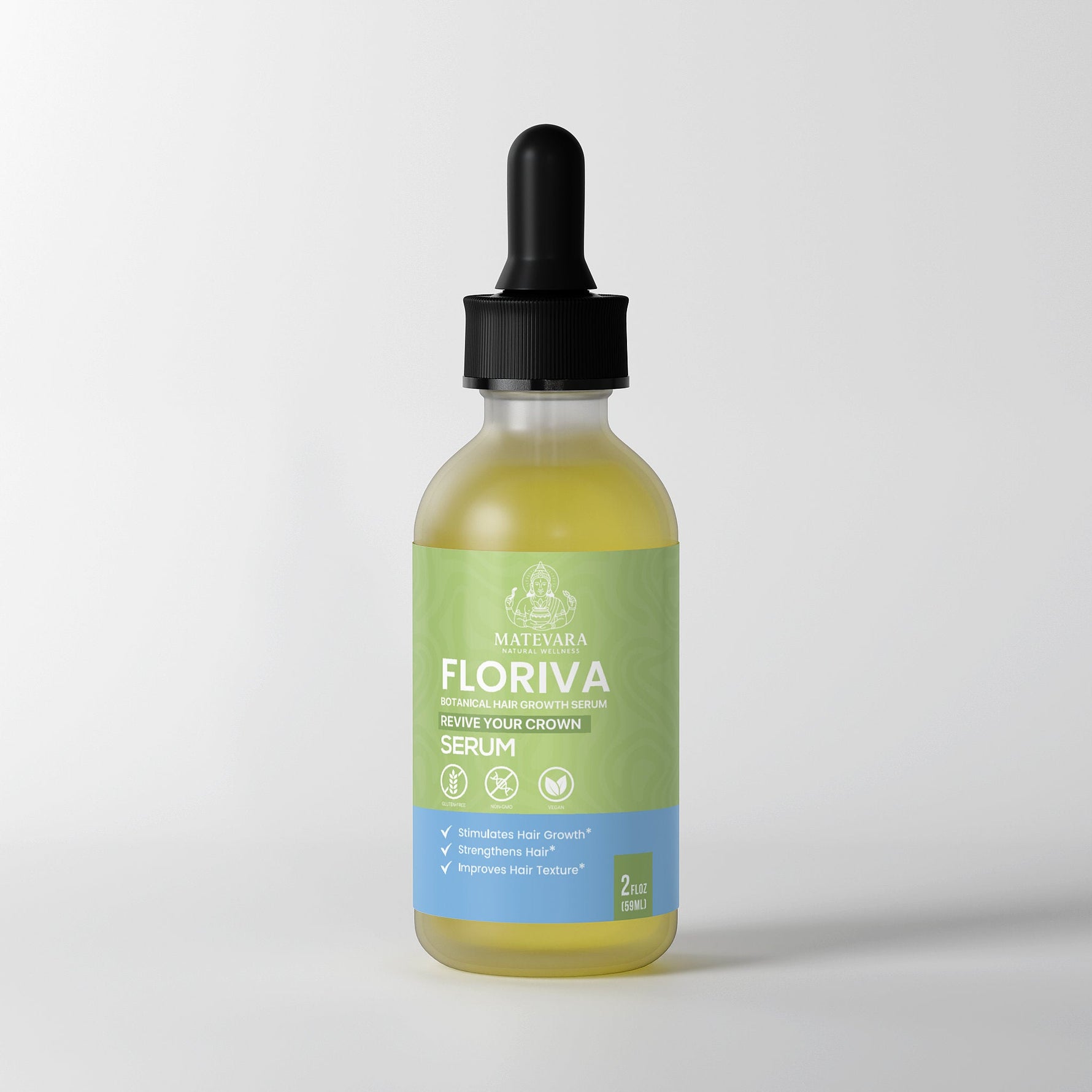 Floresta Floriva Botanical Hair Serum | Rosemary & Ginger Extract | Scalp Nourishing Formula | 2 fl oz - Matevara