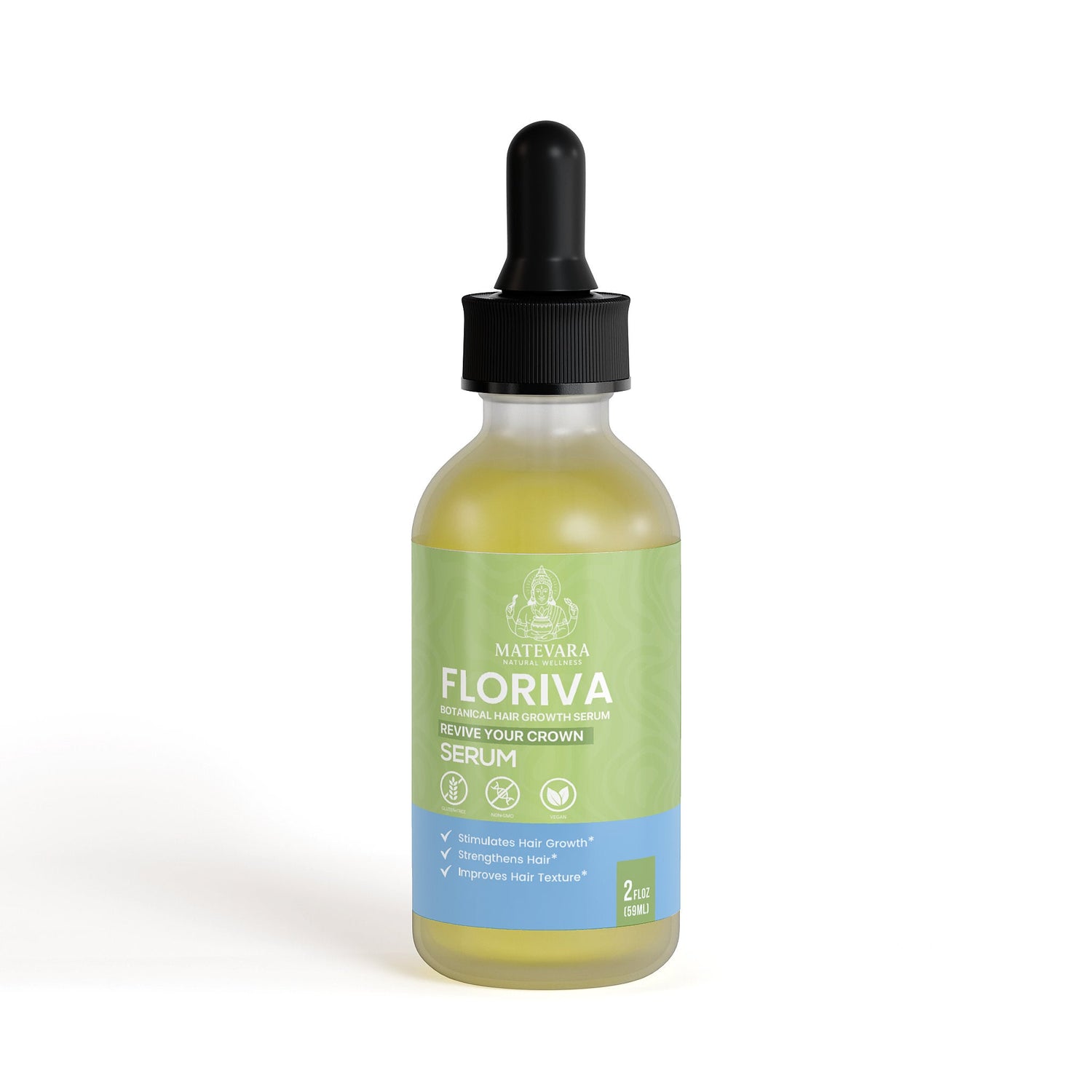 Floresta Floriva Botanical Hair Serum | Rosemary & Ginger Extract | Scalp Nourishing Formula | 2 fl oz - Matevara