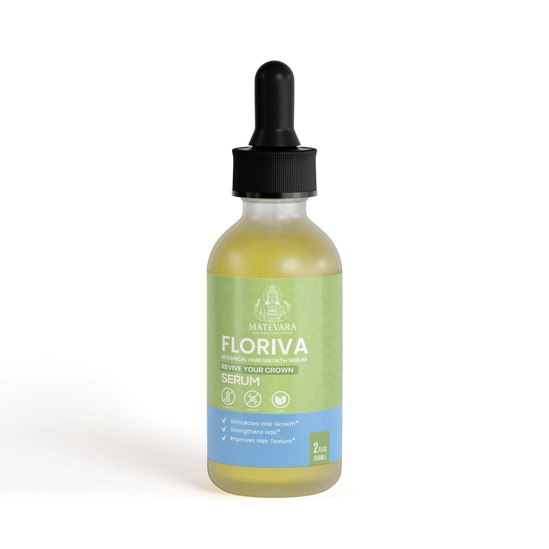 Floresta Floriva Botanical Hair Serum | Rosemary & Ginger Extract | Scalp Nourishing Formula | 2 fl oz - Matevara
