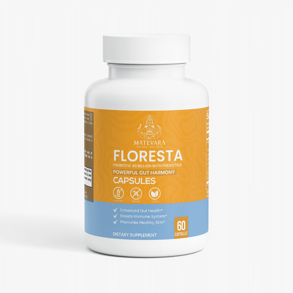 Floresta Probiotic 40 Billion CFU with Prebiotics | 60 Vegan Capsules - Matevara