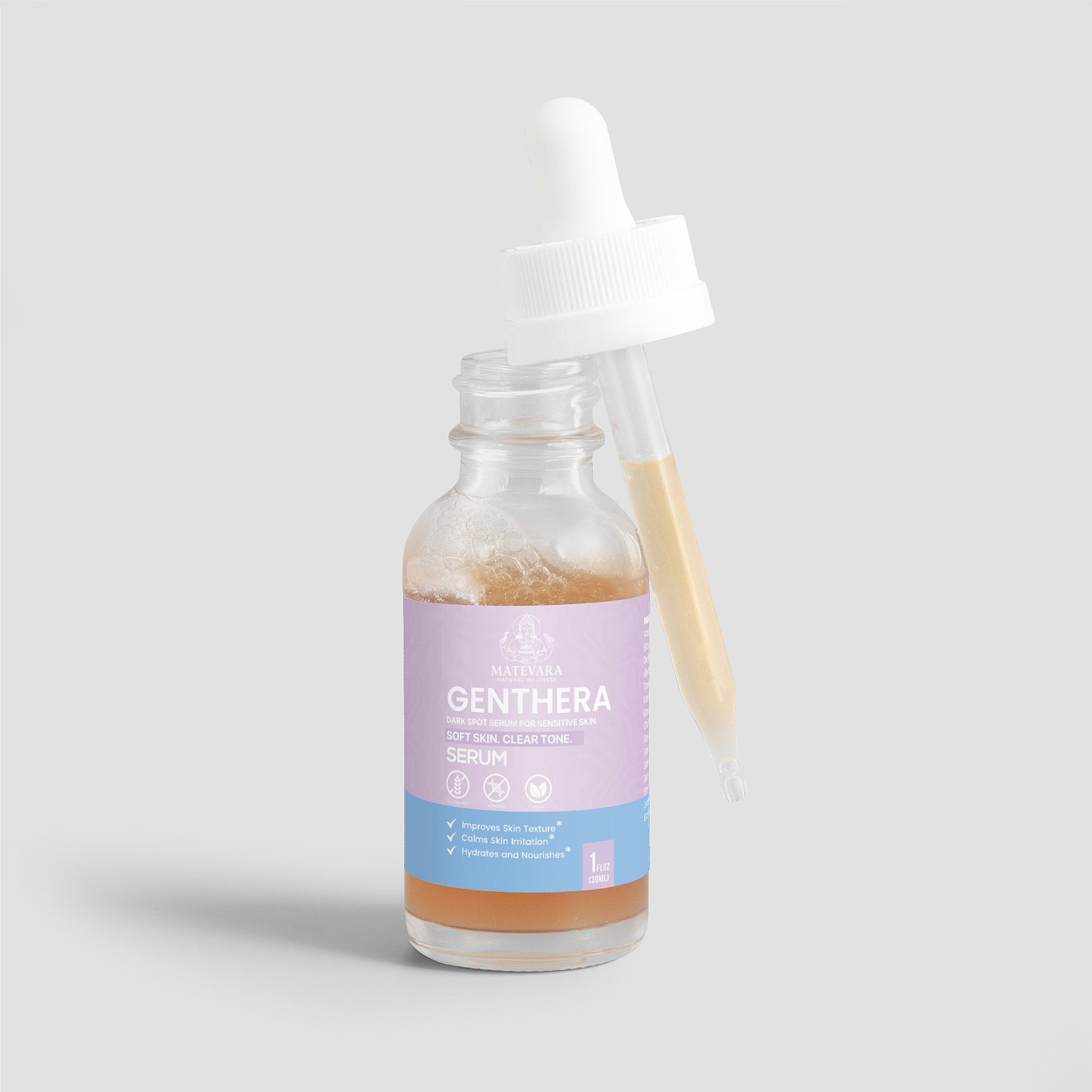 Genthera Dark Spot Serum | Mushroom Extract & Natural Botanicals | Brightening Formula for Sensitive Skin | 1 fl oz - Matevara