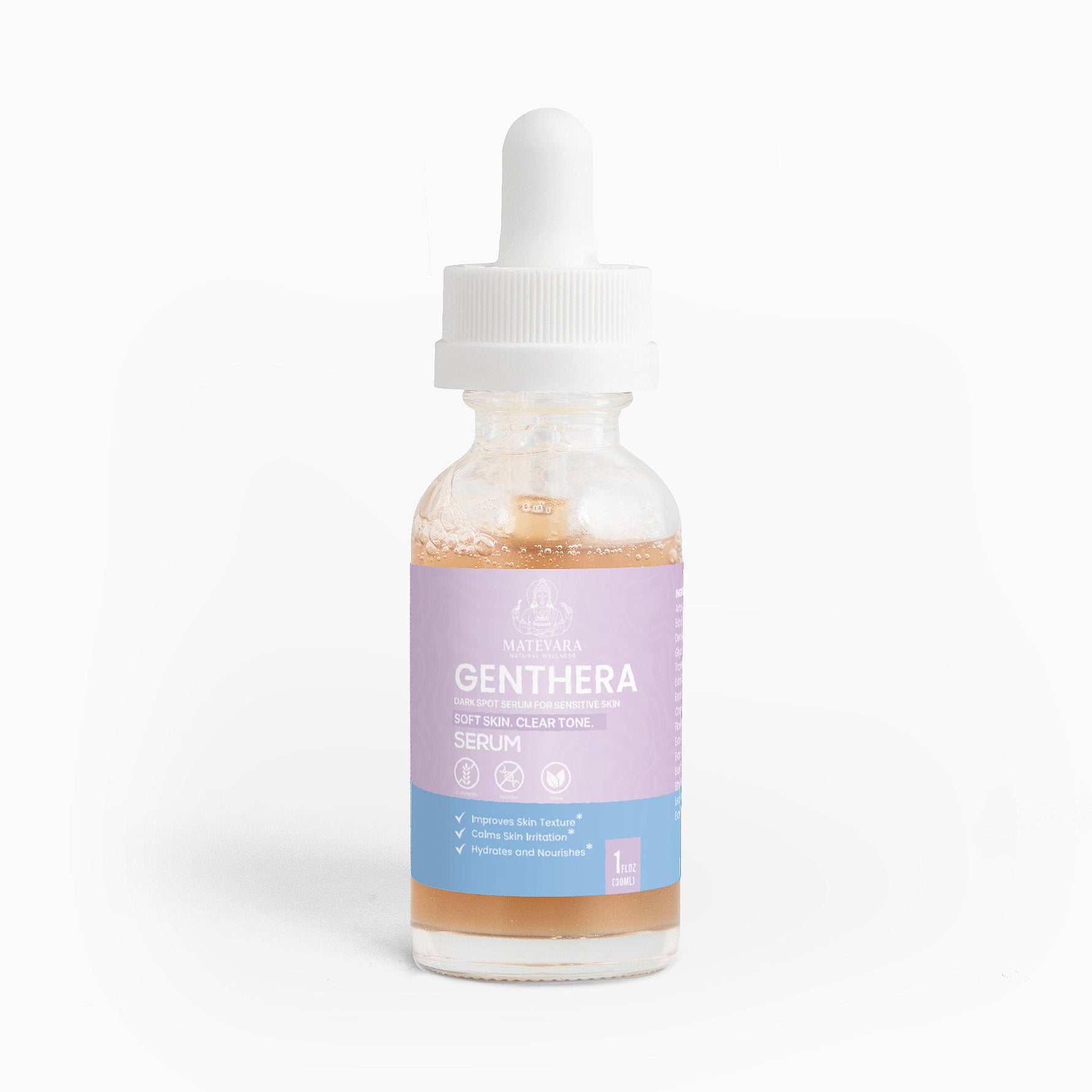 Genthera Dark Spot Serum | Mushroom Extract & Natural Botanicals | Brightening Formula for Sensitive Skin | 1 fl oz - Matevara