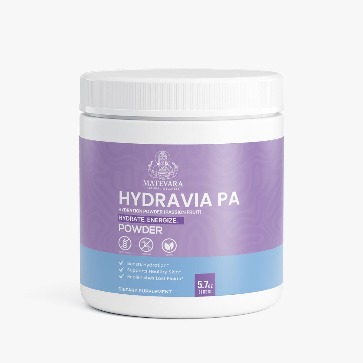 Hydravia Pa Hydration Powder Passion Fruit | Electrolytes + B - Vitamins | Energy Drink Mix | 5.71 oz - Matevara