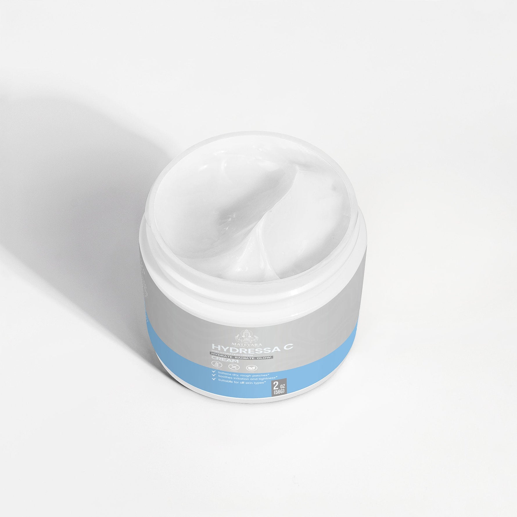 Hydressa C Skin Hydration Cream | Hyaluronic Acid + Vitamin E | Moisturizing Face & Body Cream | 2 oz - Matevara