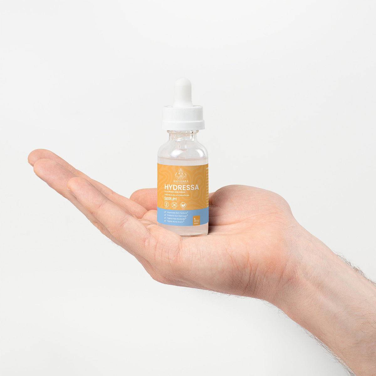 Hydressa Hyaluronic Acid Serum for Face | 4 Types HA + Hydration Support | Facial Serum | 1 fl oz - Matevara