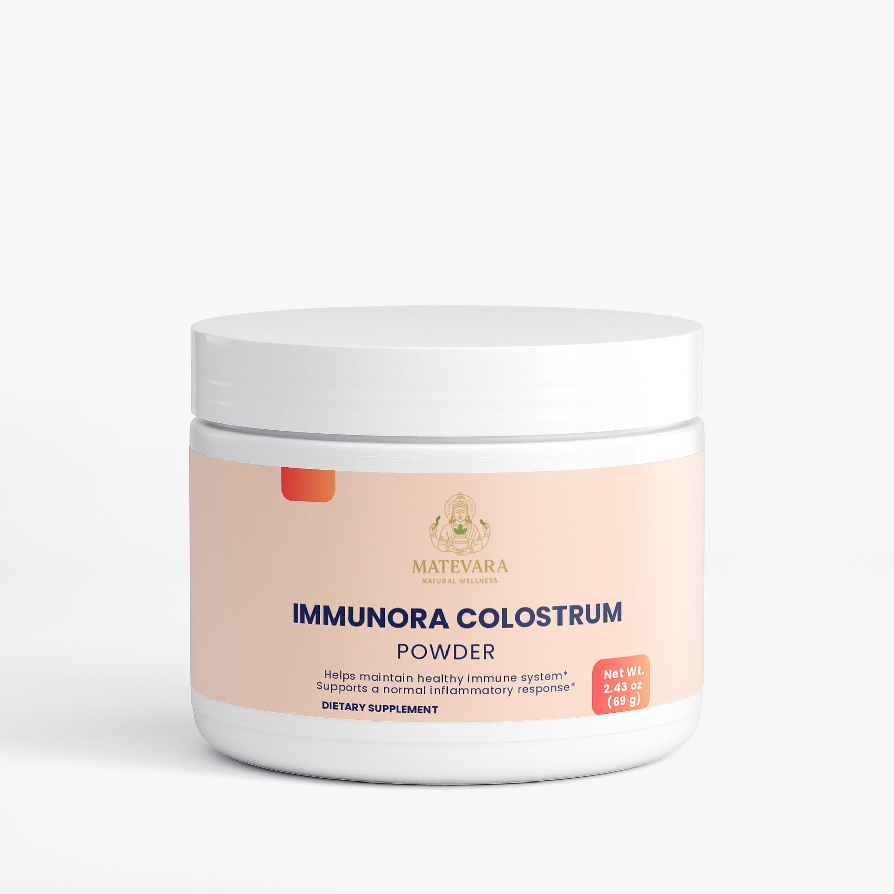 Immunora Colostrum Powder | 2300mg Bovine Colostrum with 25% IgG | Immune & Digestive Support Supplement | 2.43oz Powder - Matevara