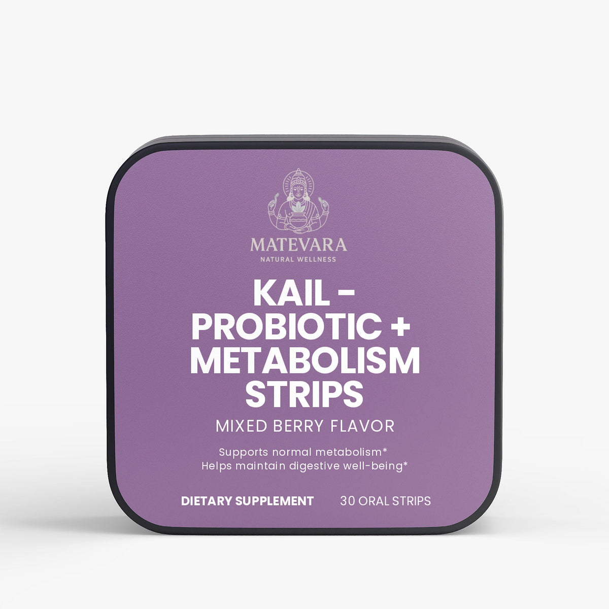 KAIL Probiotic + Metabolism Strips | Bifidobacterium lactis & Polydextrose | Mixed Berry Quick - Dissolve Oral Strips | Digestive Balance | 30 Count (1.2 oz)* - Matevara