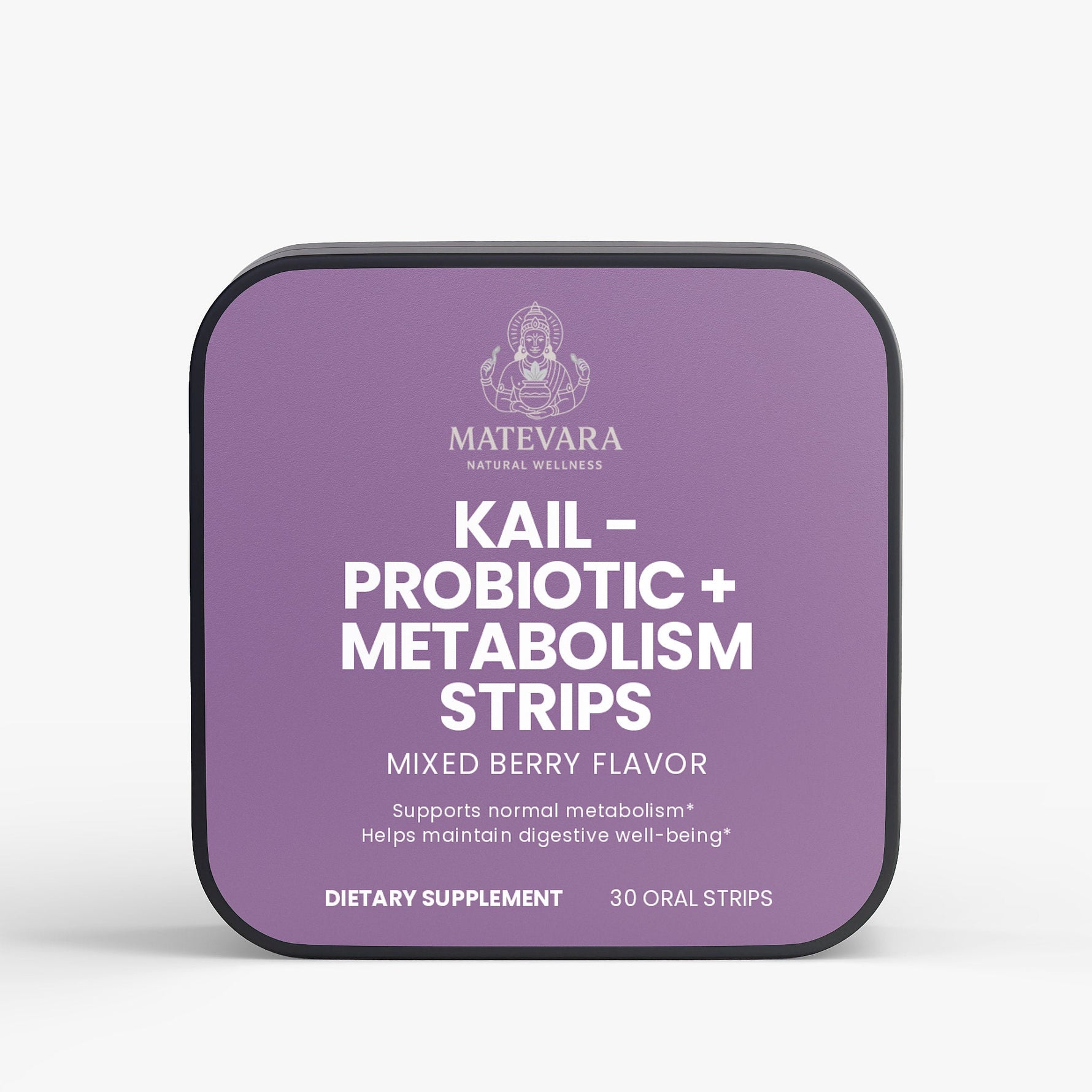 KAIL Probiotic + Metabolism Strips | Bifidobacterium lactis & Polydextrose | Mixed Berry Quick - Dissolve Oral Strips | Digestive Balance | 30 Count (1.2 oz)* - Matevara