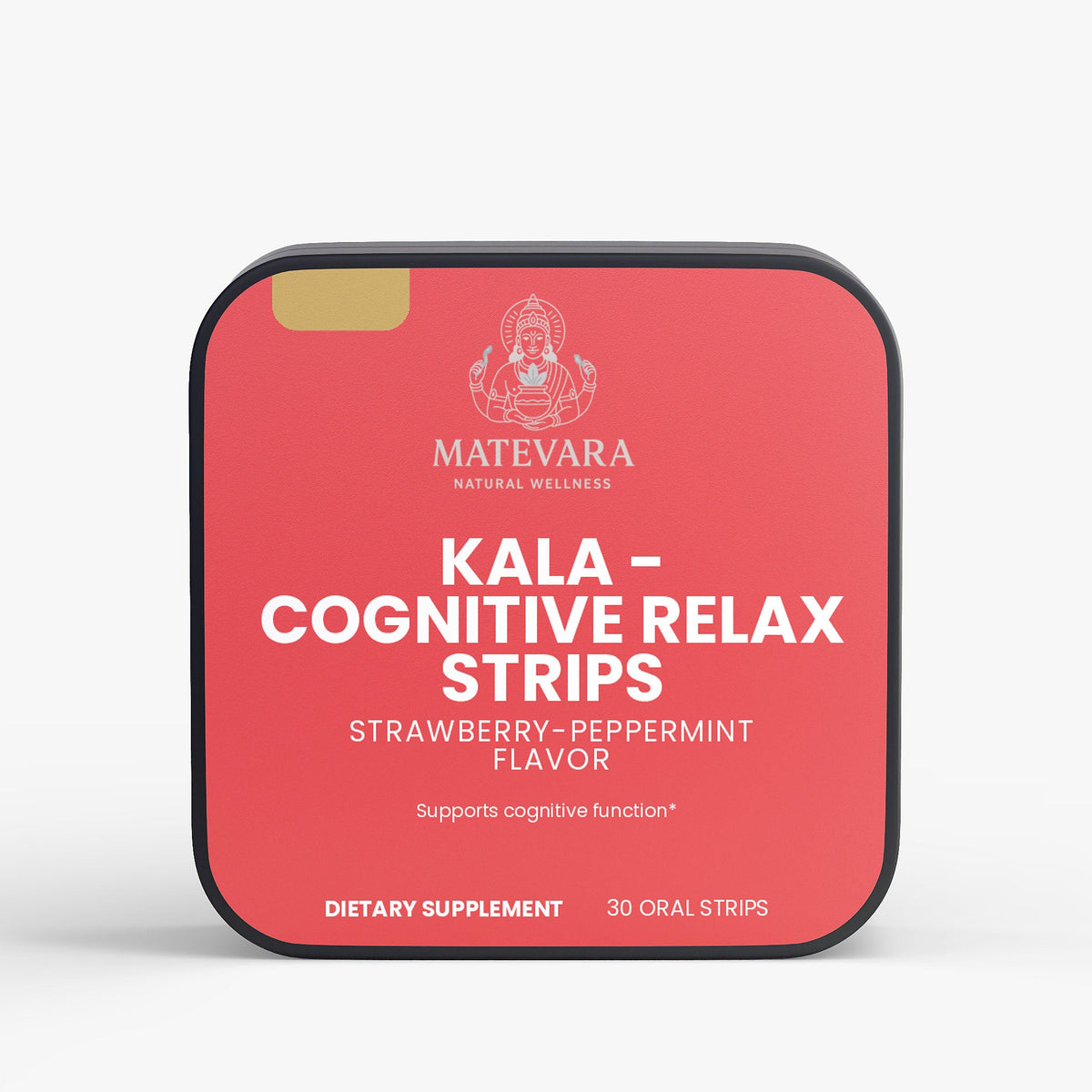KALA Cognitive Relax Strips | L - Theanine, GABA & Vitamin B6 | Strawberry - Peppermint Oral Strips | Calm & Focus Support | 30 Count (1.2 oz)* - Matevara
