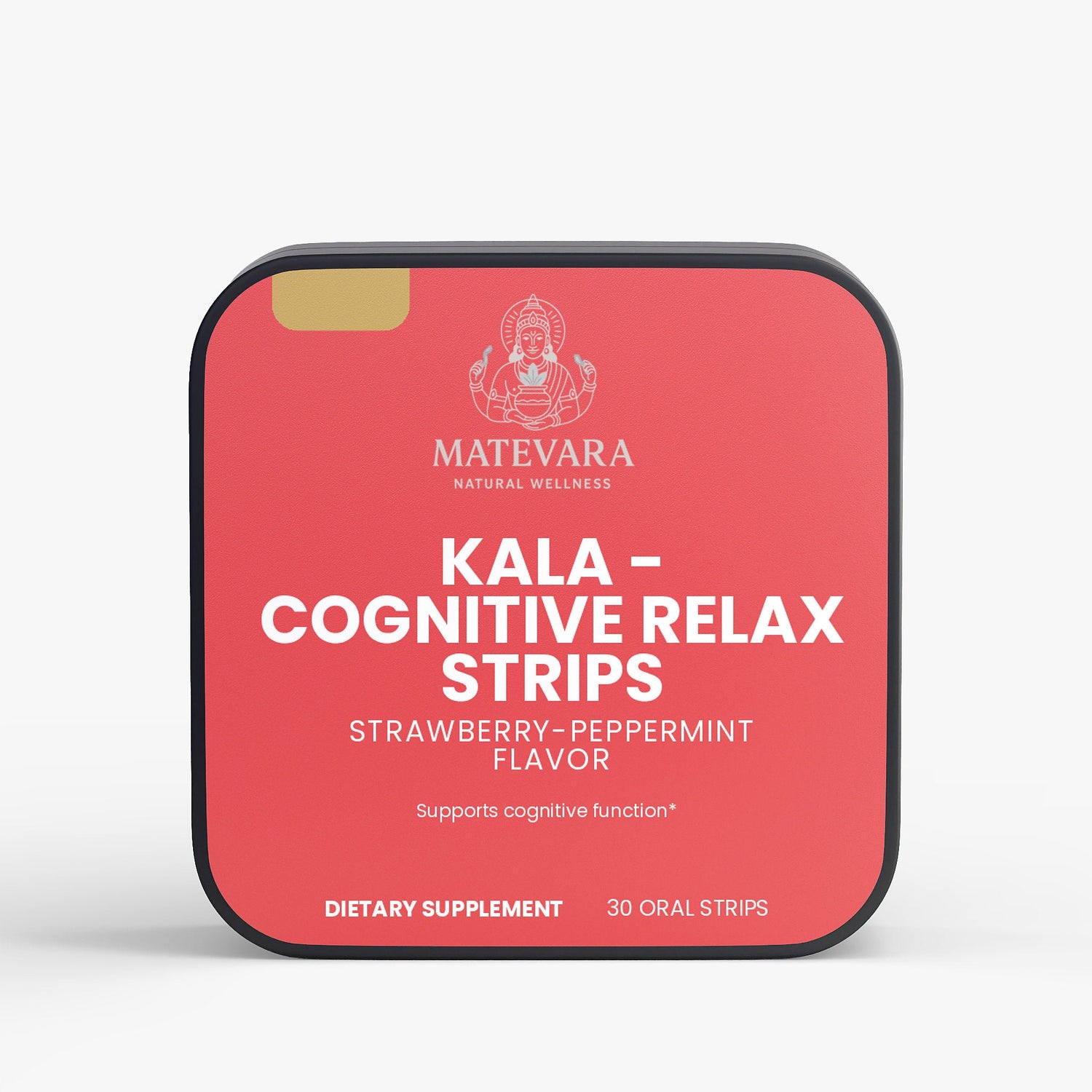 KALA Cognitive Relax Strips | L - Theanine, GABA & Vitamin B6 | Strawberry - Peppermint Oral Strips | Calm & Focus Support | 30 Count (1.2 oz)* - Matevara