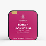 KARA Iron Strips | 19 mg Iron & 400 mcg Folate | Quick - Dissolve Raspberry Oral Strips | Energy & Red Blood Cell Support | 30 Count (1.2 oz)* - Matevara